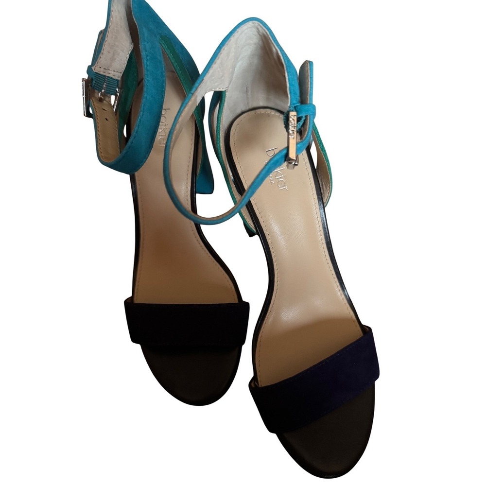 Bottekier‎ Women's Dress Sandals Heels Block Heel Ankle Strap Turquoise Blue - Picture 3 of 5
